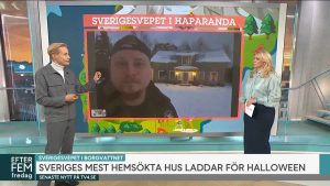 Sveriges mest hemsökta hus laddar för Halloween – TV4 (intervju)